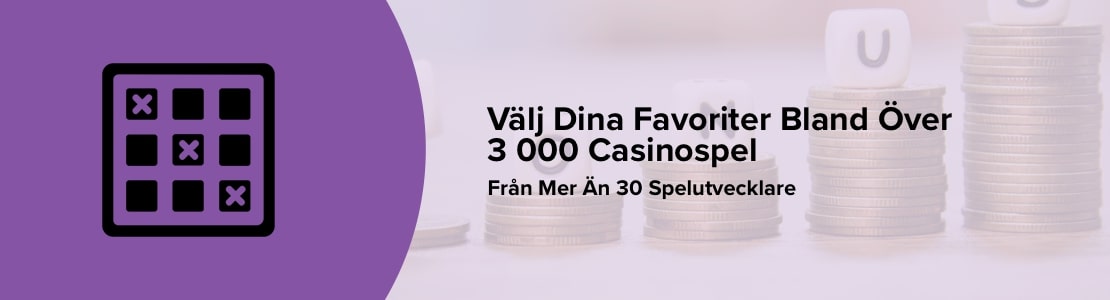 Spelutbud med över 3 000 casinospel hos Casoo